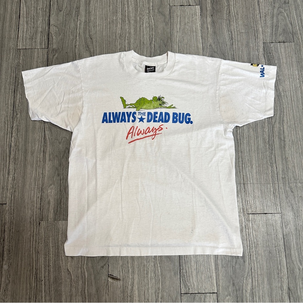 Vintage 90’s Fruit Of The Loom Raid Walmart Promo Always The Dead Bug Shirt